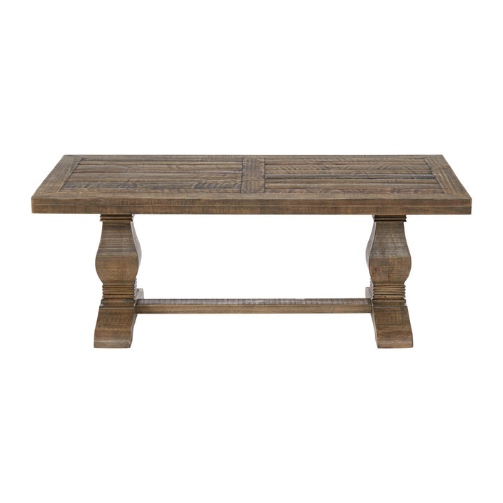 Sarcoline Solid Wood Pedestal Coffee Table The Twillery Co.® Table Top Color/Table Base Color: Reclaimed Natural