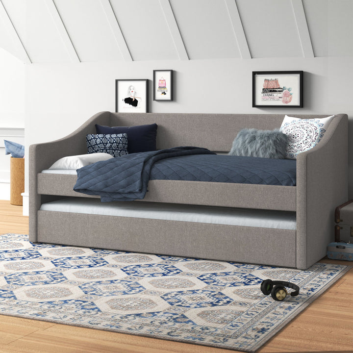 Brookston Daybed with Trundle Lark Manor™ Color: Gray