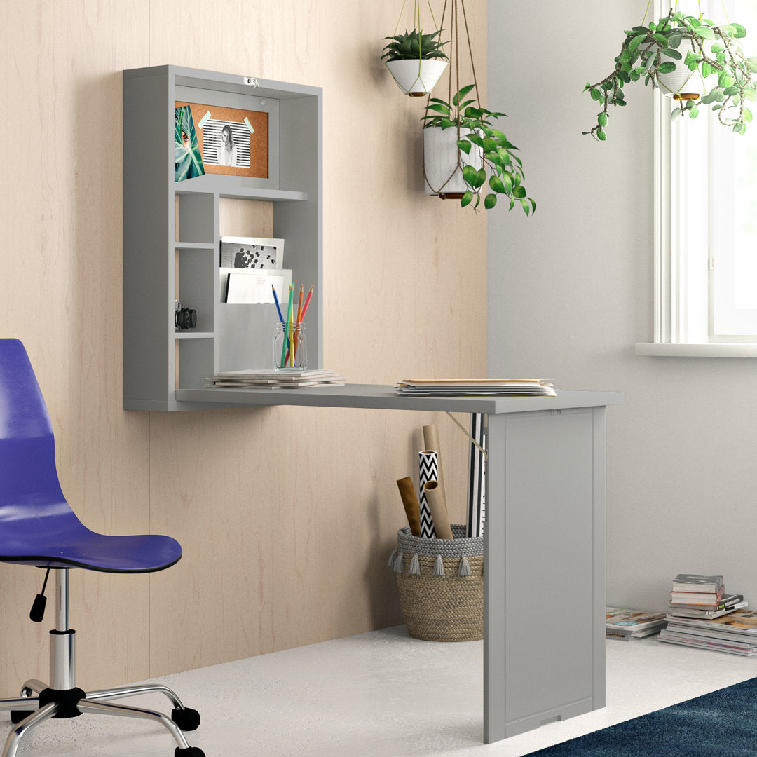 Ahian Floating Desk Latitude Run® Color: Gray
