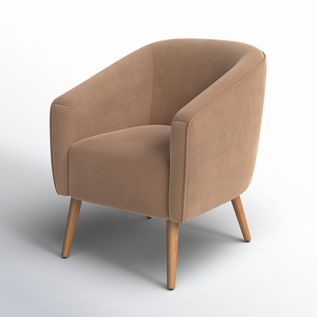 Marzi Barrel Chair Joss & Main Fabric: Brown Velvet