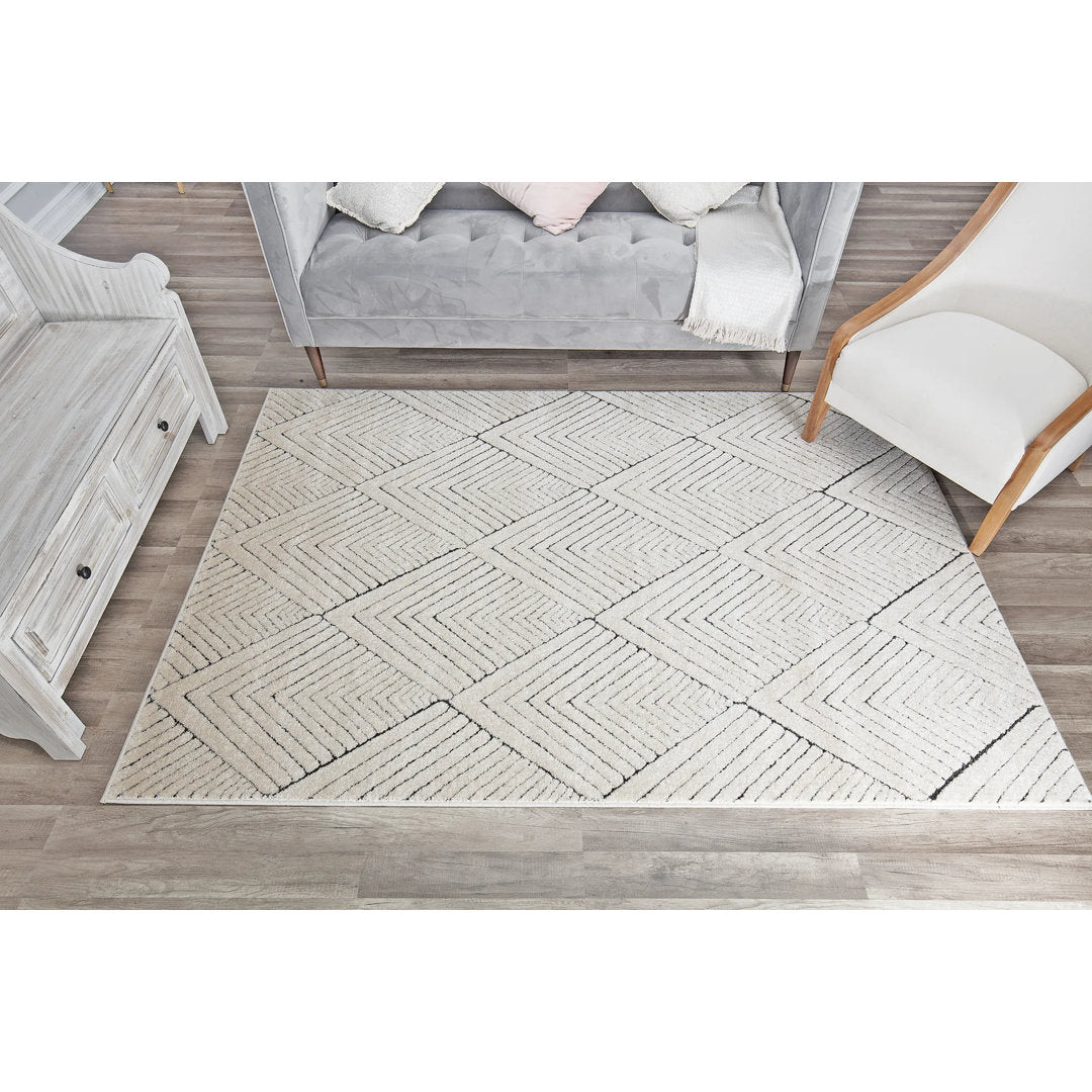 Cadence Contemporary Alabaster Area Rug CosmoLiving by Cosmopolitan Rug Size: Rectangle 6' x 9'