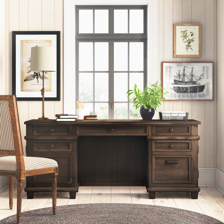 Alderton Solid Wood Credenza Desk Birch Lane™