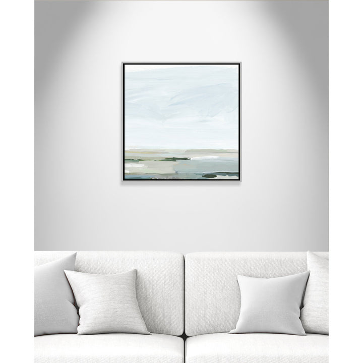 Pure Stillness - Floater Frame Painting Print on Canvas Joss & Main Size: 25.5" H x 25.5" W x 2" D Format: Silver