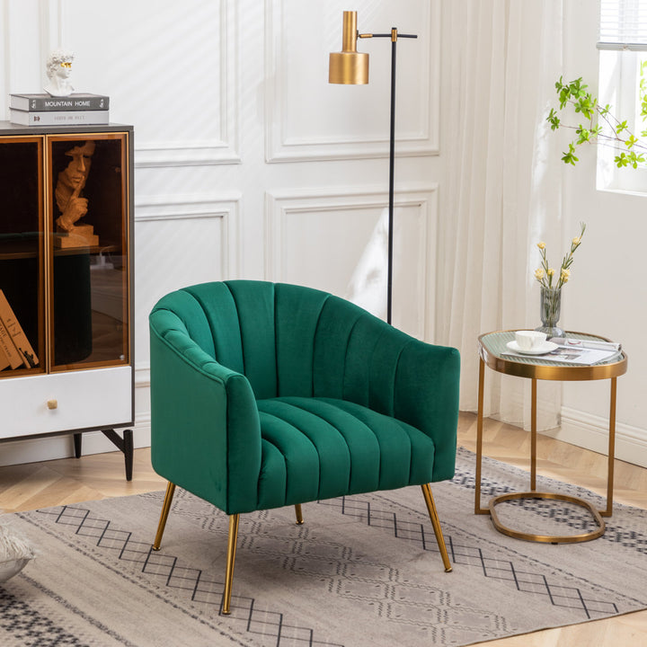 Murrow 28" W Tufted Velvet Armchair Willa Arlo™ Interiors Fabric: Green Velvet