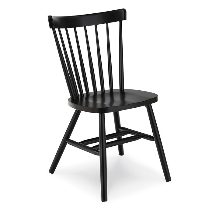 Sofia Solid Wood Slat Back Side Chair August Grove® Color: Black