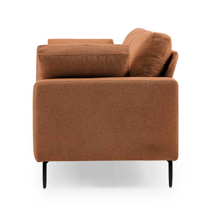 Jeses MINIMORE Modern Style Etta 84.3" Mid-Century Modern Design Sofa Corrigan Studio® Fabric: Rust Linen Blend