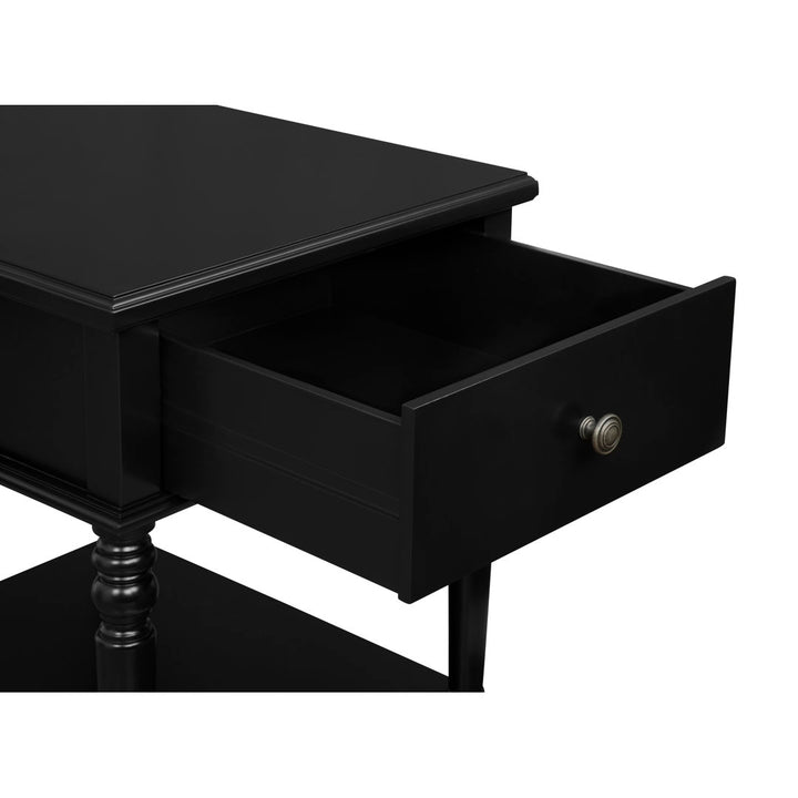 Birkley End Table with Storage Drawer Sand & Stable™ Color: Black