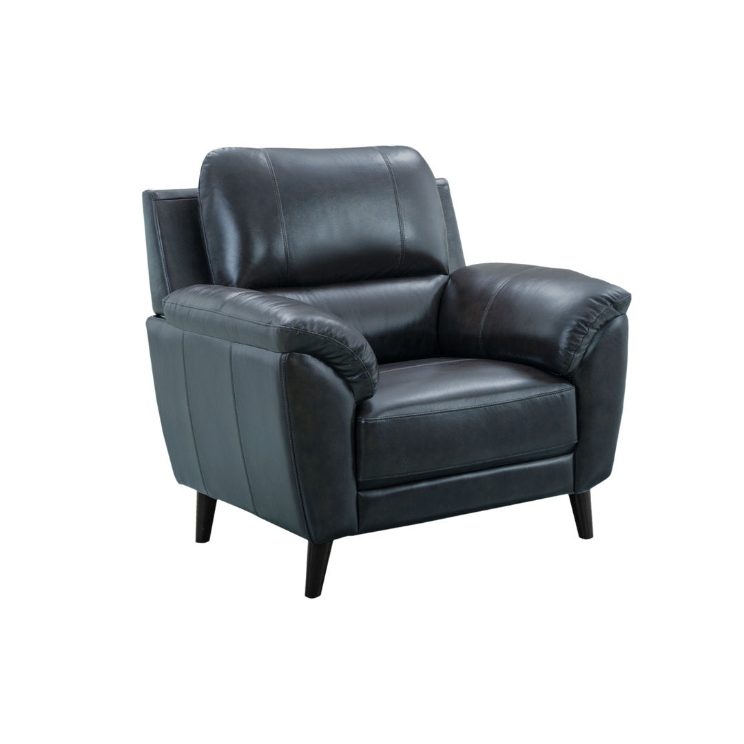 Madden 96.52Cm Wide Genuine Top Grain Leather Club Chair Steelside™ Upholstery Color: Navy Genuine Leather