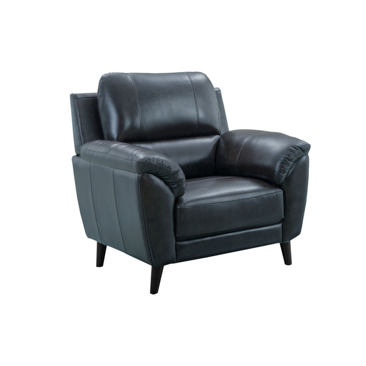 Madden 96.52Cm Wide Genuine Top Grain Leather Club Chair Steelside™ Upholstery Color: Navy Genuine Leather