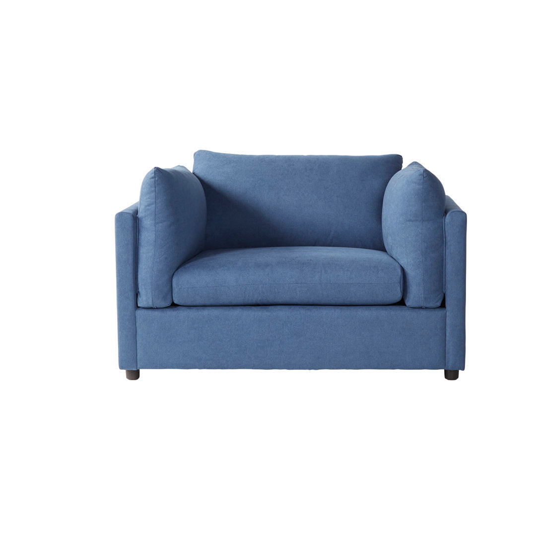 Montevallo 50.5" Wide Polyester Chair and a Half Wade Logan® Upholstery Color: Navy