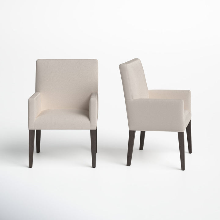 Meria Upholstered Arm Chair in Beige (Set of 2) Joss & Main