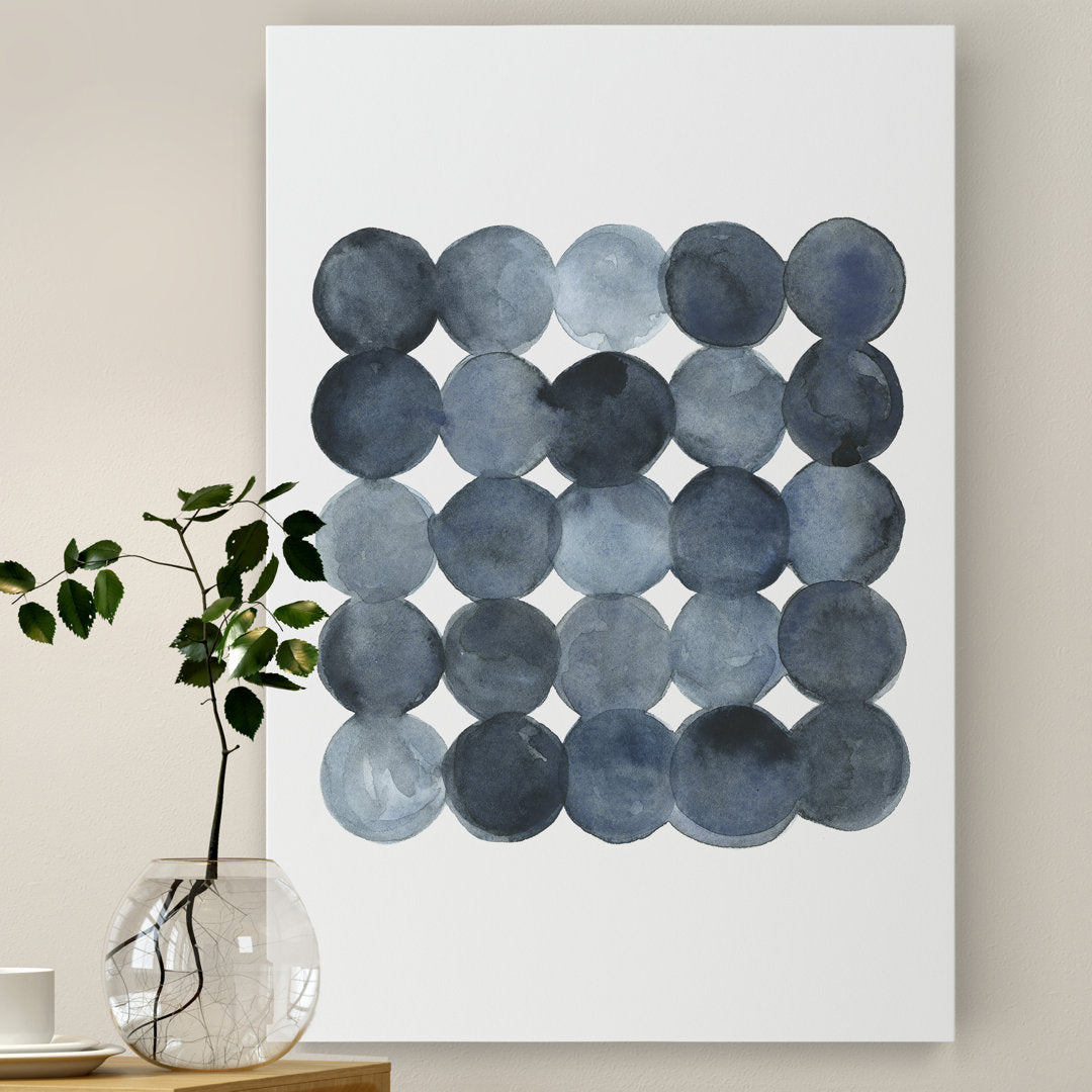 Blue Gray Density I - Painting on Canvas Mercury Row® Size: 12" H x 8" W x 1.5" D Format: Wrapped Canvas
