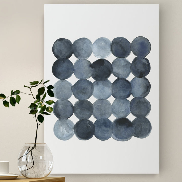 Blue Gray Density I - Painting on Canvas Mercury Row® Size: 12" H x 8" W x 1.5" D Format: Wrapped Canvas