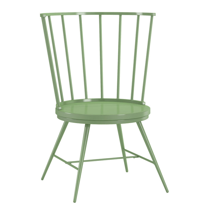 Kennamer Metal Slat Back Side Chair (Set of 2) Laurel Foundry Modern Farmhouse® Color: Green Meadow