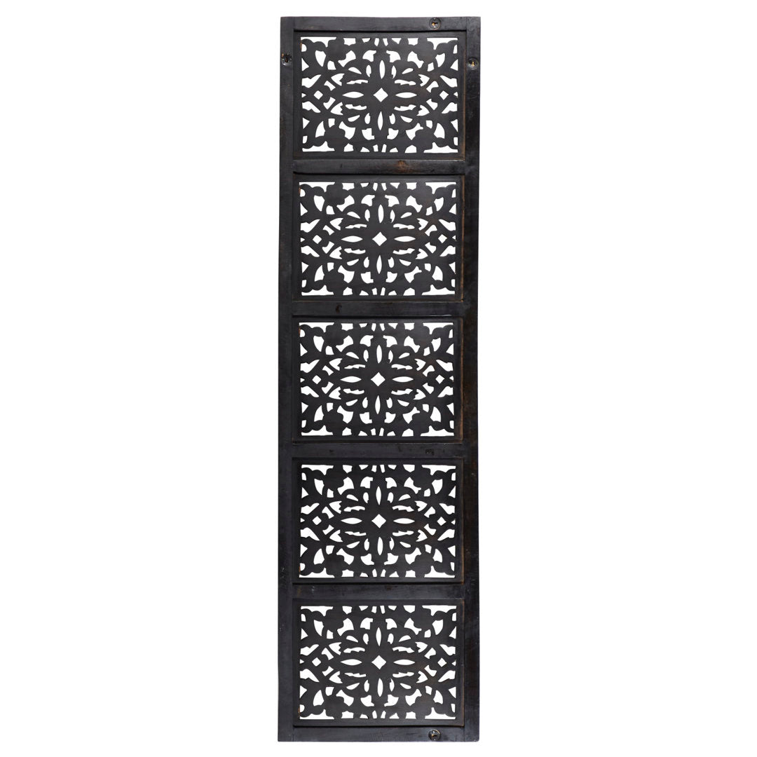 Dereona Wooden Handmade Intricately Carved Floral Home Wall Decor Bungalow Rose