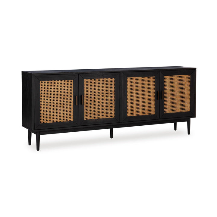 Genie Solid Wood 4 - Door Sideboard Joss & Main Color: Black
