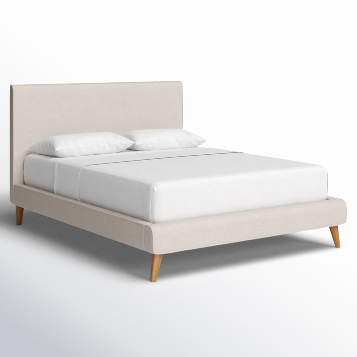 Williams Upholstered Bed AllModern Color: Light Gray Size: Queen