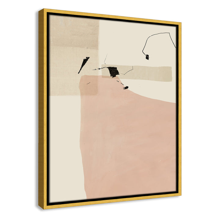 Soft Tempo - Floater Frame Painting on Canvas Joss & Main Frame Color: Gold Framed Size: 21.5" H x 17.5" W