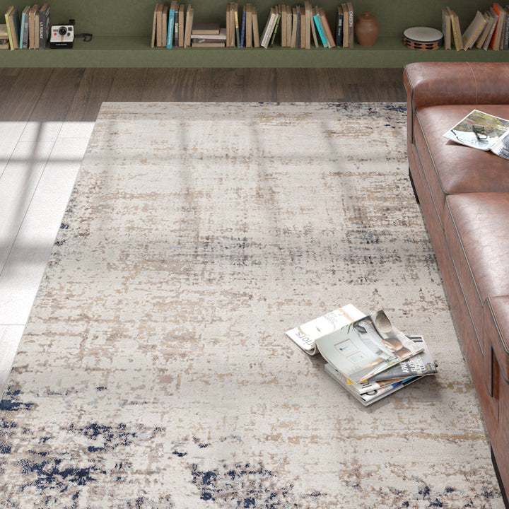 Jemison Abstract Blue/Ivory Area Rug Trent Austin Design® Rug Size: Rectangle 7'10" x 10'