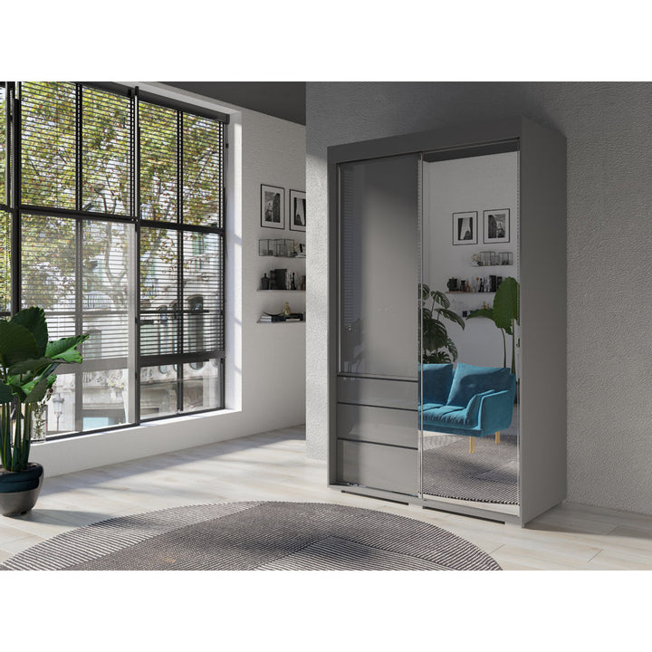 Alies Armoire Wade Logan® Color: Gray