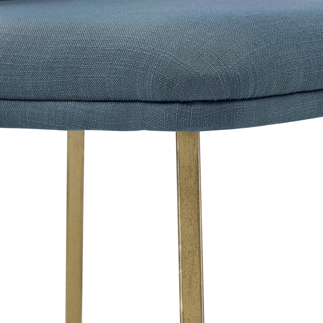 Ainhoa Linen Upholstered Side Chair (Set of 2) Etta Avenue™ Upholstery Color: Blue