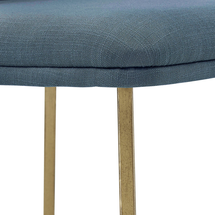 Ainhoa Linen Upholstered Side Chair (Set of 2) Etta Avenue™ Upholstery Color: Blue
