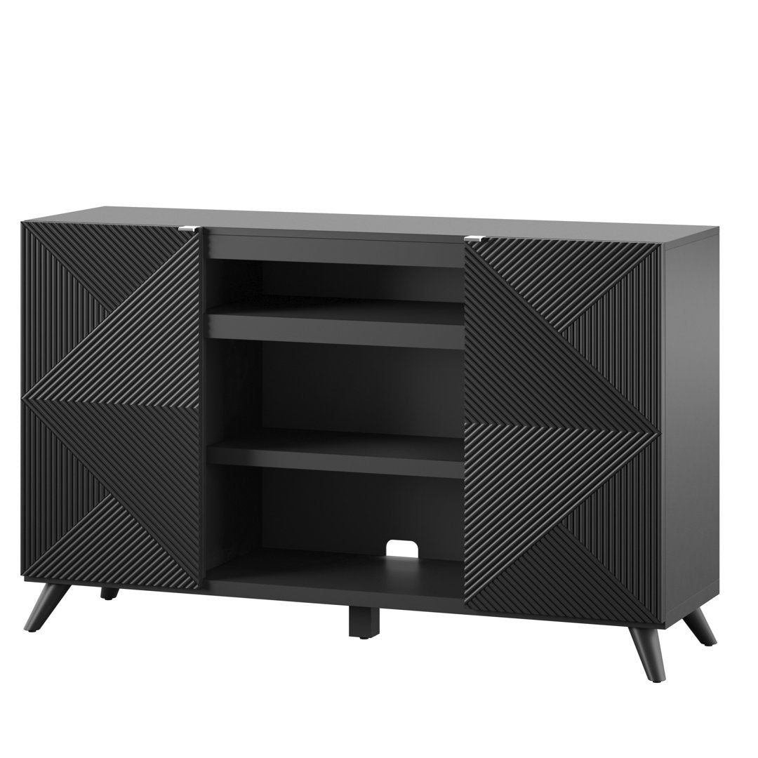 Baldewijn TV Stand for TVs up to 65" Wade Logan® Color: Black