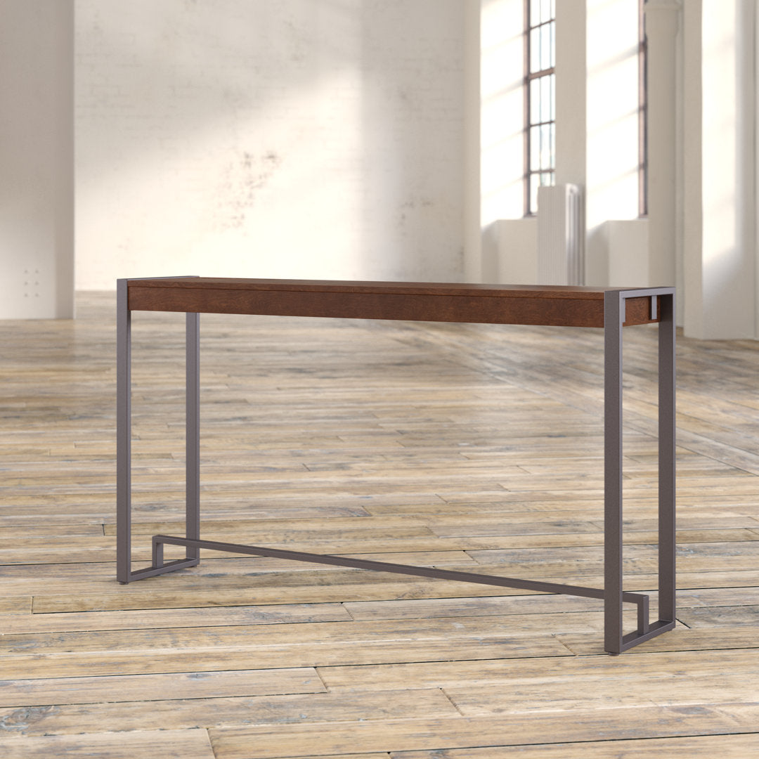 Danille Console Table Williston Forge Color: Dark Tobacco / Gunmetal