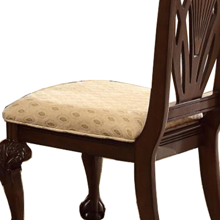 Murdoch Floral and Shell Motifs Solid Wood Dining Chair Astoria Grand