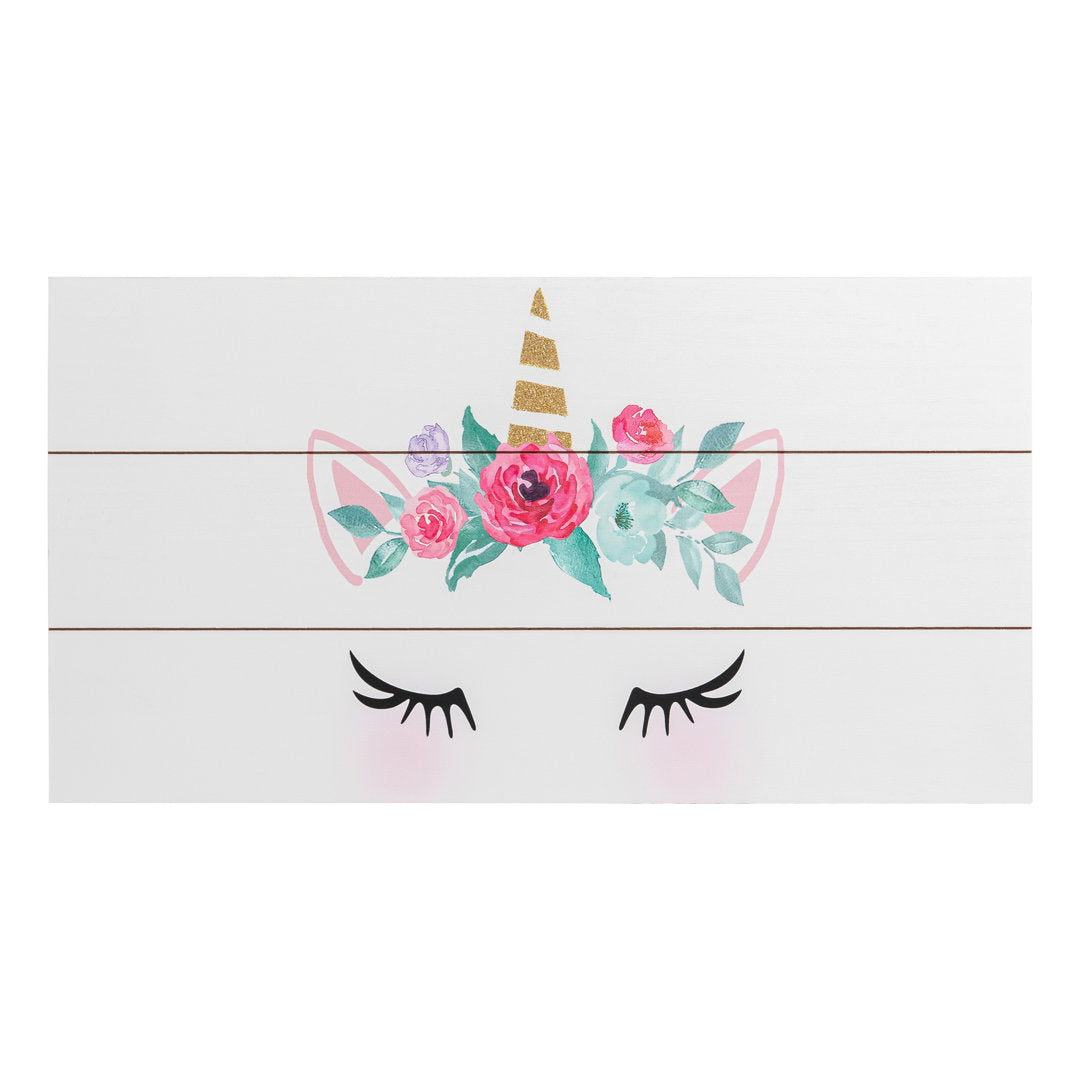 Delreal Unicorn Plank 3D Wall Décor Zoomie Kids