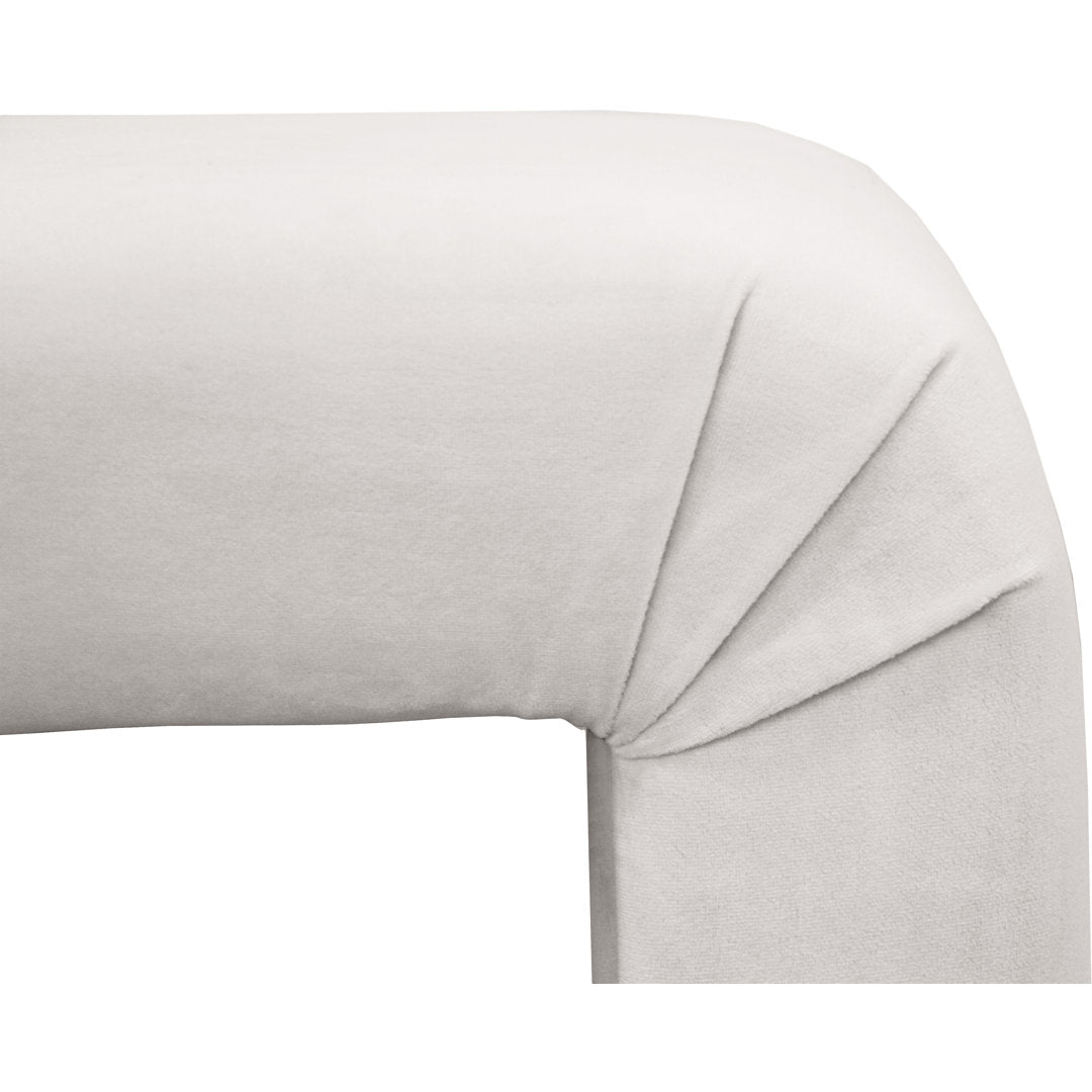 Edenborn Upholstered Bench Latitude Run® Upholstery: Cream Velvet