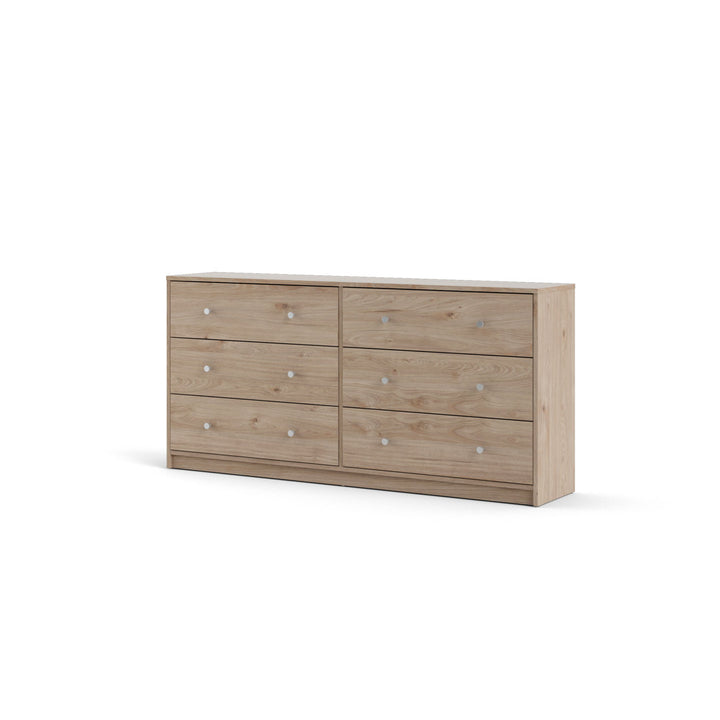 Guilford 6 Drawer 56.34" W Double Dresser Wade Logan® Color: Jackson Hickory