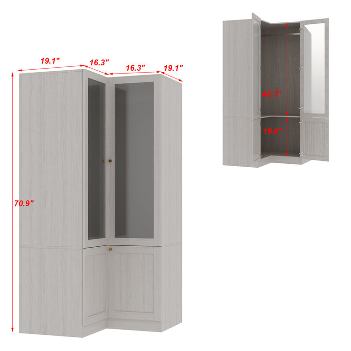 Darlah Solid + Manufactured Wood Armoire Latitude Run®