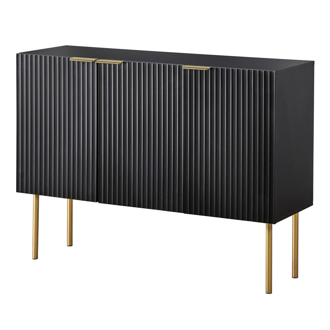 Santillanes 47.25'' Wide Sideboard Willa Arlo™ Interiors Color (Base/Top): Black/Black