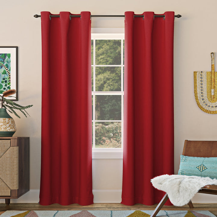 Wayfair Basics Blackout Grommet Curtain Panel Wayfair Basics® Curtain Color: Red Size per Panel: 40" W x 54" L