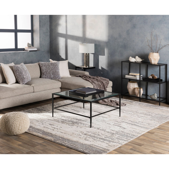 Bridgeton Abstract Gray/Khaki Area Rug Greyleigh™ Rug Size: Rectangle 9'3" x 12'3"