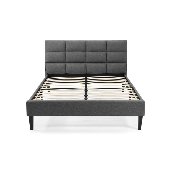 Serta Candace Tufted Upholstered Low Profile Platform Bed Serta Color: Gray Size: Queen