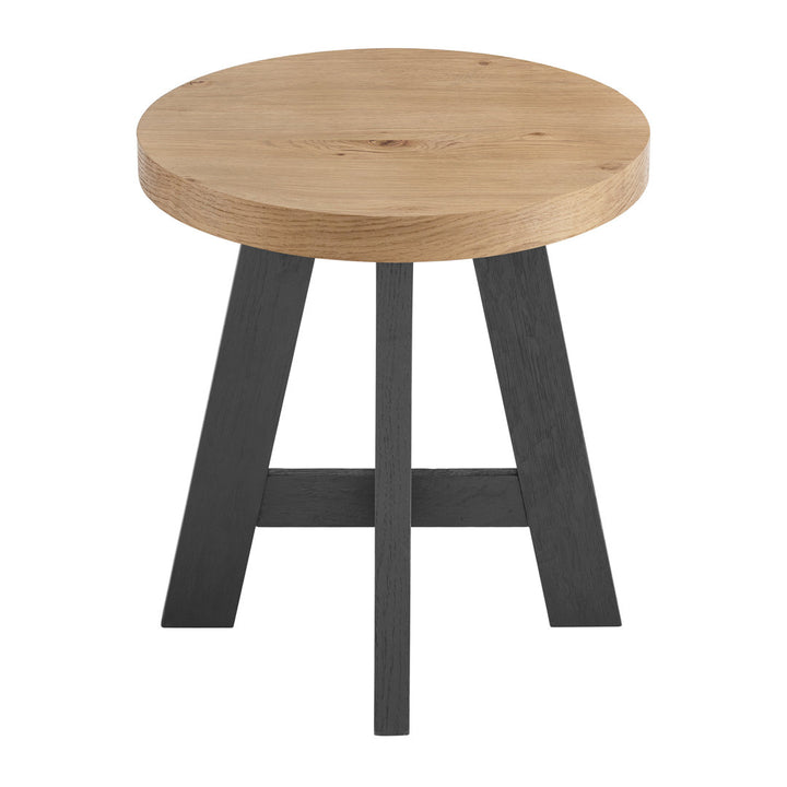 Wiese 22'' tall End Table The Twillery Co.® Color: Prairie Oak Top/Black Base