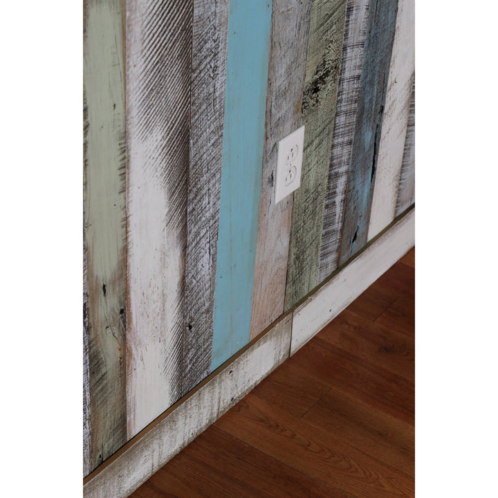 Random Width x Varying Length Barnwood Wall Paneling Vintage Timbers Color: Coastal
