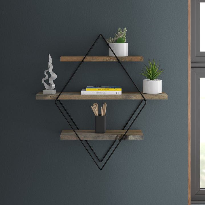 Alyssa 3 Piece Diamond Solid Wood Tiered Shelf Mistana™
