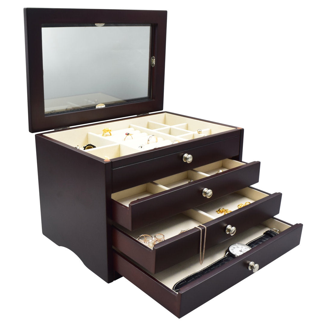 Elegant Jewelry Box Charlton Home® Finish: Java