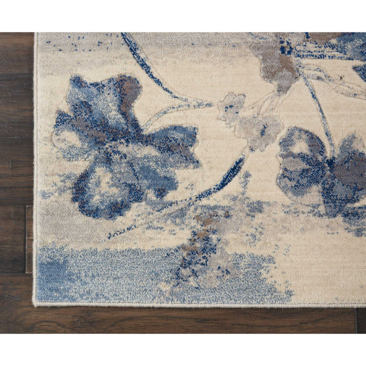 Arnim Floral Blue/Ivory Area Rug Lark Manor™ Rug Size: Rectangle 2'6" x 4'