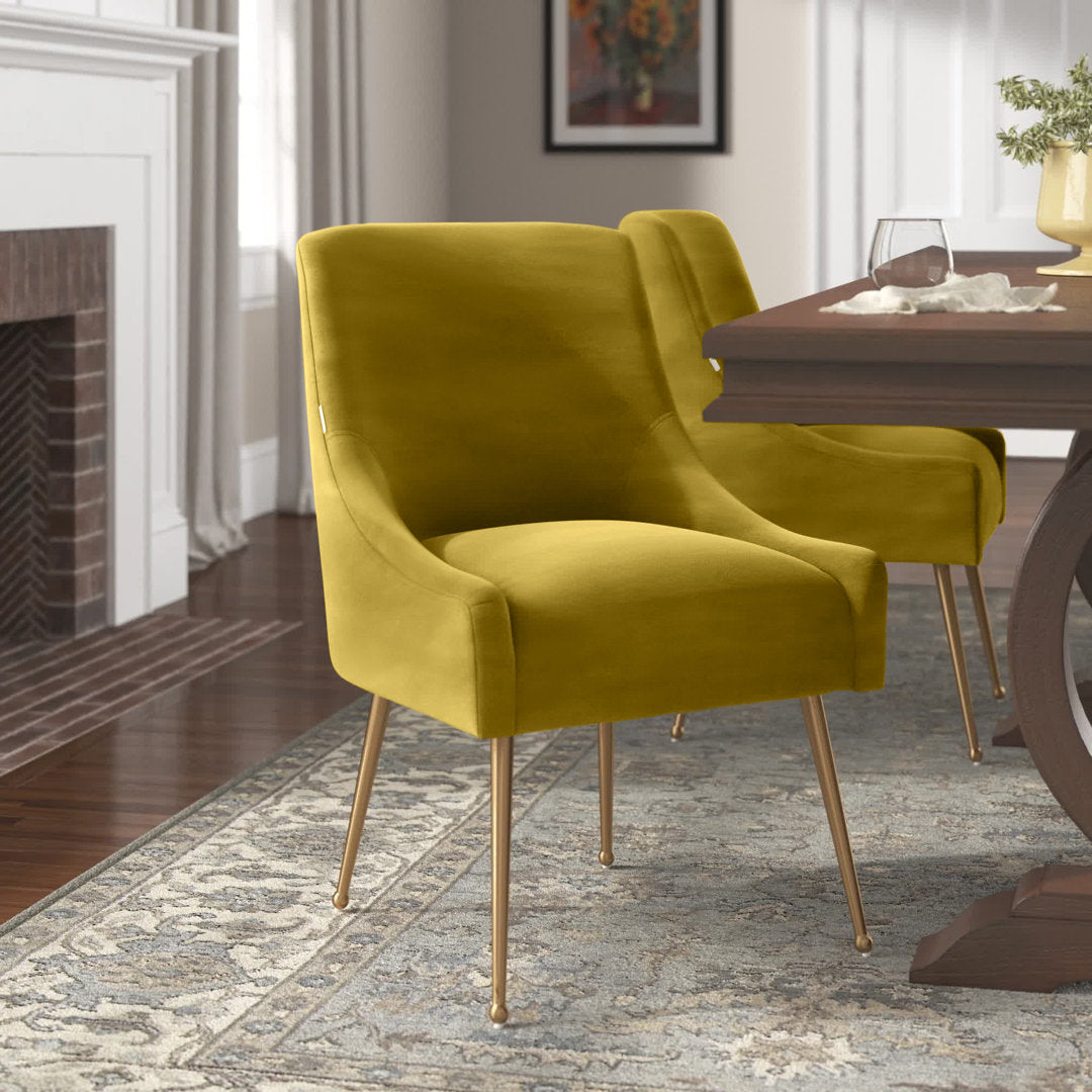 Magallanes Velvet Upholstered Side Chair (Set of 2) Willa Arlo™ Interiors Upholstery Color: Green