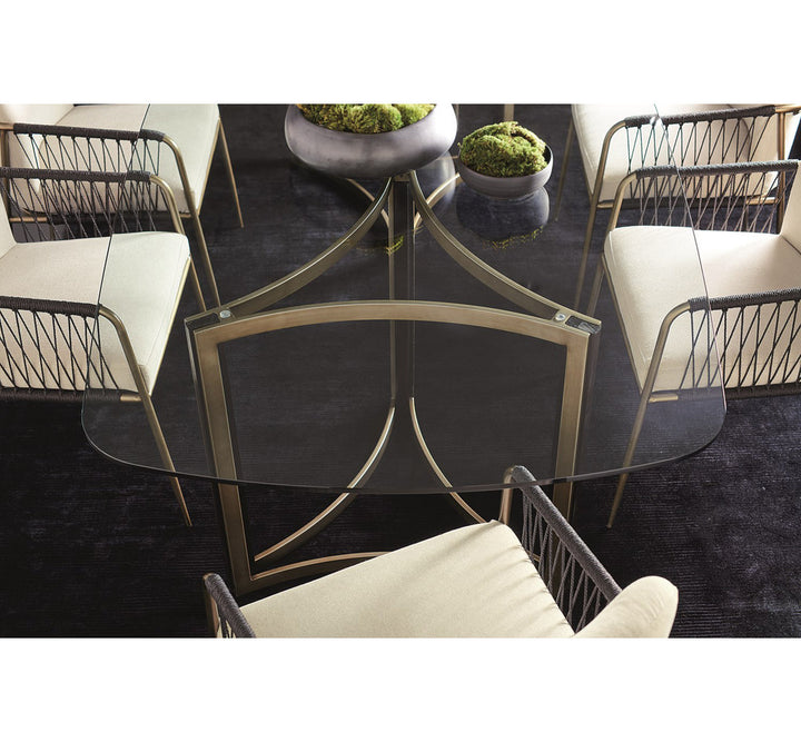Modern Remix 48" Double Pedestal Dining Table Caracole Modern