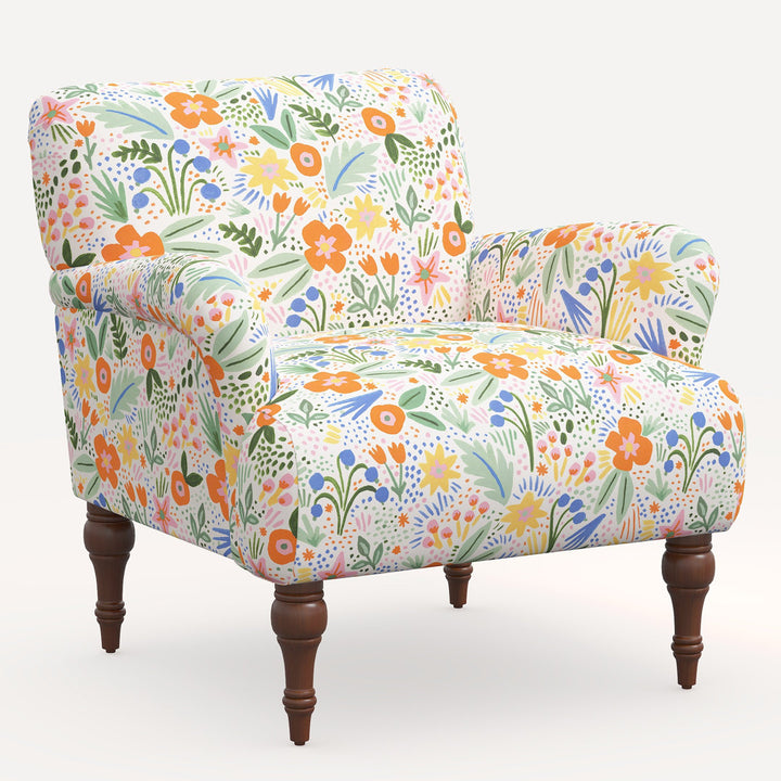 Rifle Paper Co. x Cloth & Company Bristol Armchair Rifle Paper Co. x Cloth & Company Body Fabric: Rpc Merida Multi Linen