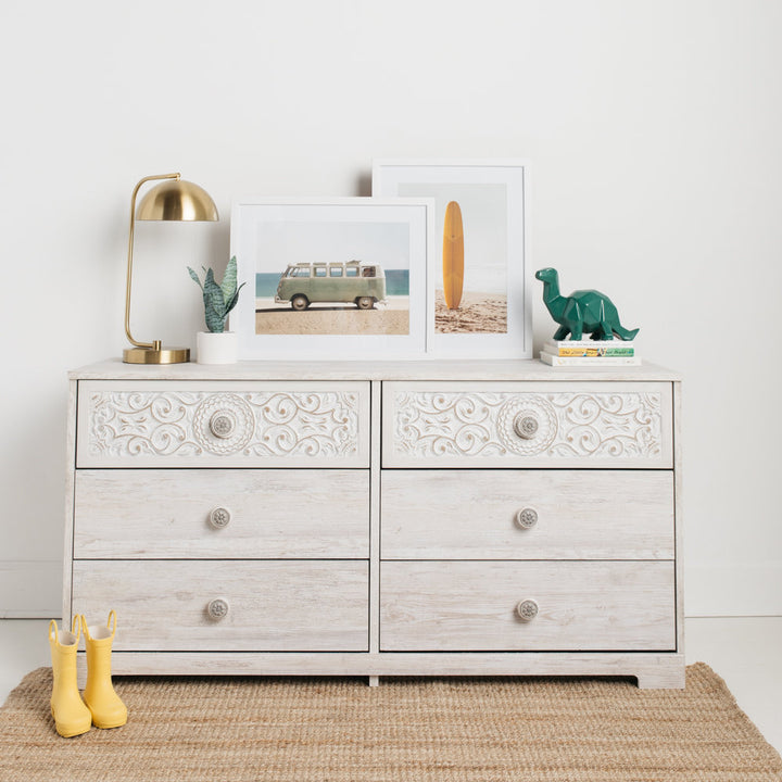 Hoang 6 Drawer Double Dresser Lark Manor™ Color: White