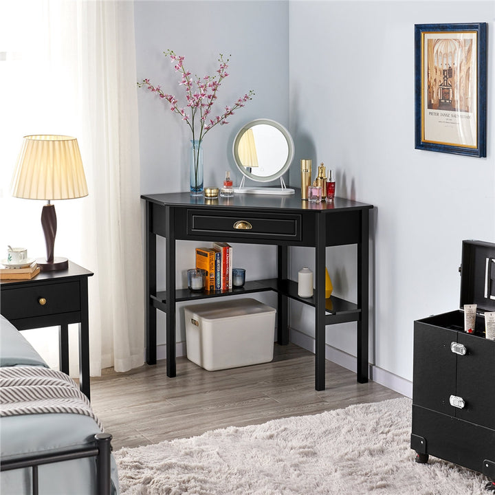 Magoon Corner Desk Longshore Tides Color: Black