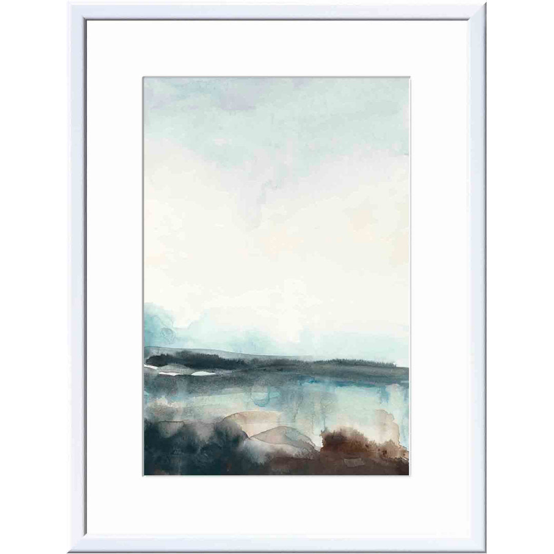 Horizon Flow I by June Erica Vess - Picture Frame Painting Wade Logan® Frame Color: Espresso Size: 24"H x 36"W