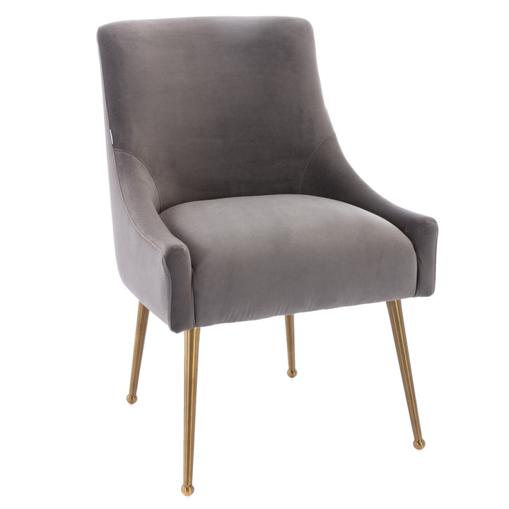 Magallanes Velvet Upholstered Side Chair (Set of 2) Willa Arlo™ Interiors Upholstery Color: Gray