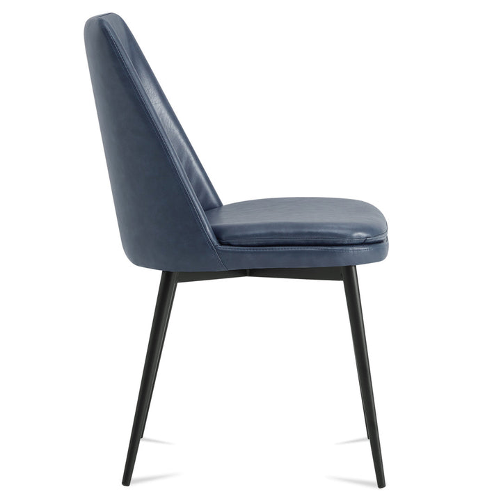 Betzalel Upholstered Parsons Chair (Set of 2) Wade Logan® Upholstery Color: Navy